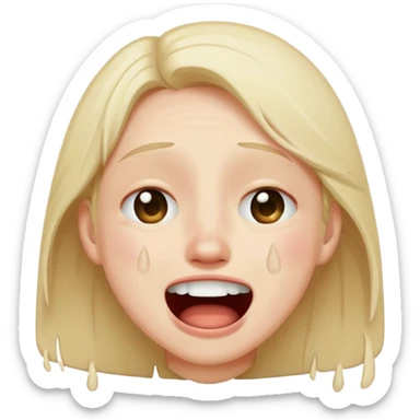 Laugh-crying but make it an existential crisis sticker