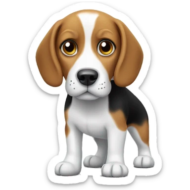 Beagle with the eyes blue  sticker