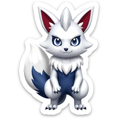Shiny Zangoose-Absol-Meowstic-Fakémon-hybrid-creature (full body)  sticker