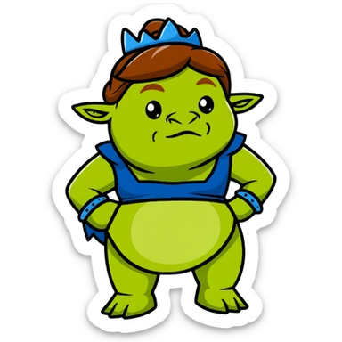 Princess Fiona ogre form from Shrek sticker