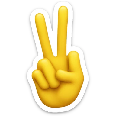  three fingers up yellow color sticker