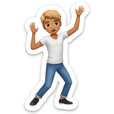 The rock dancing sticker