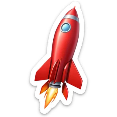 aesthetic red rocket sticker