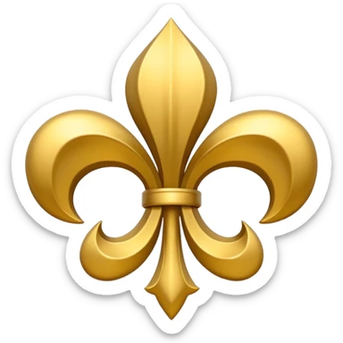 Flor de Lis ouro sticker