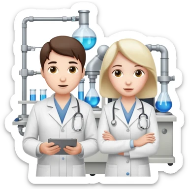 Technicians with Semi-Visual Faces sticker