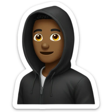 jeune homme noir cagoules sticker