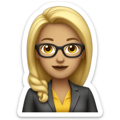 super hero female manager sticker