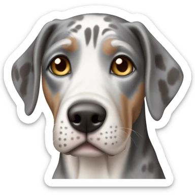 Catahoula dog with blue eyes sticker