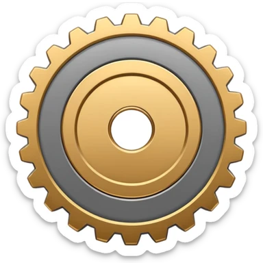 settings gear icon, simple and flat sticker