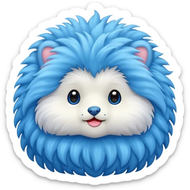 Blue cute sticker