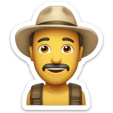 hombre en playa sticker