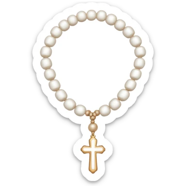 white prayer bead thread  sticker