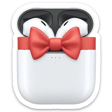 AirPods Max with bows sticker