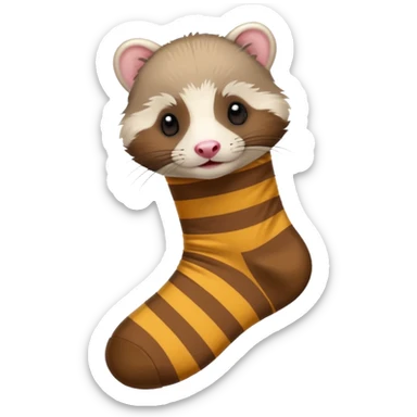 Ferret in a Sock sticker