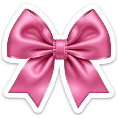 Valentine bow pink  sticker