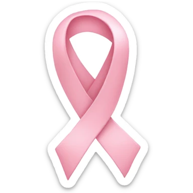 light pink ribbon bow sticker