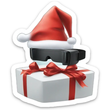 vr headset christmas sticker