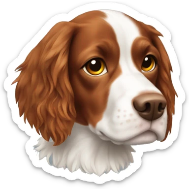 Brittany spaniel long hair sticker