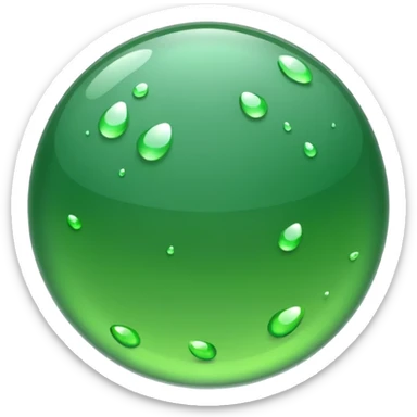 Transparent Clear Green Droplets (No background)(Inside droplet is nothing) sticker