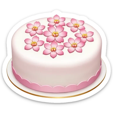 sakura cake white  sticker