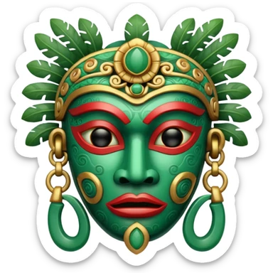  Mayan mask  sticker