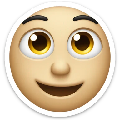 Staring through smiling with love, the base emoji has to be 🙂. No nose. sticker