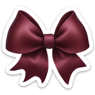 dark red bow sticker