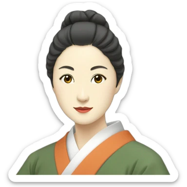 confident-lesbian-scholar-in-the-heian-era sticker
