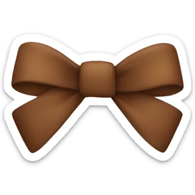 Brown bow sticker