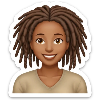 Black woman with locs something good sticker