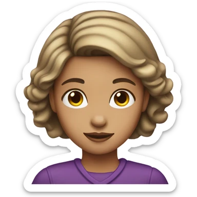 Girl wearing a purple heart sticker