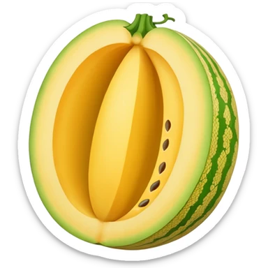 canary melon whole yellow color  sticker