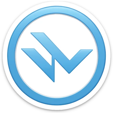 A check mark in a completely blue circle like a max sticker