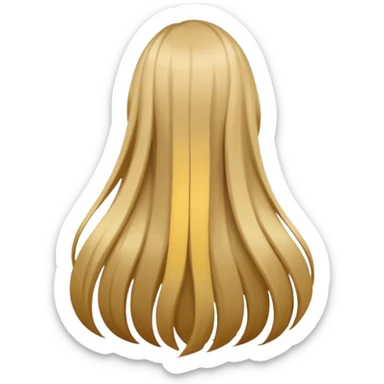long hair image of a girl in back view sticker