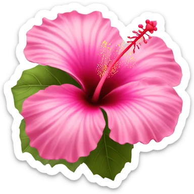 Mystical hibiscus flower pink  sticker