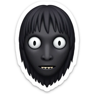 creepy monster black long head faceless no mouth no eyes  sticker