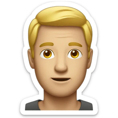 man with dollar eyes sticker