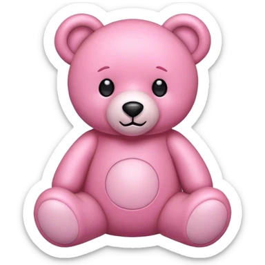 Pink teddy beat sticker