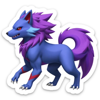 WereGarurumon-Zoroark-fusion sticker