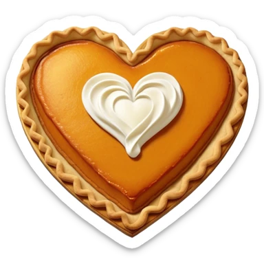 Pumpkin Pie Heart sticker