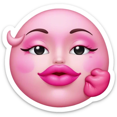 The imprint of a kiss sticker