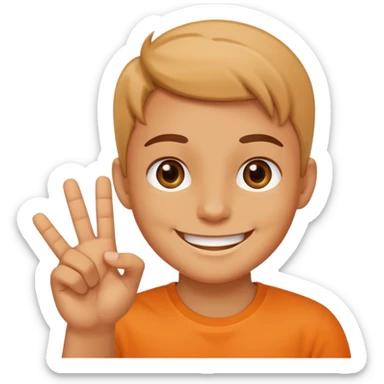 cute cartoon say ok sticker