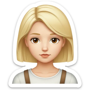 Girl James Amanda blonde hair short sticker