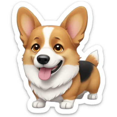 corgi cartoon sticker
