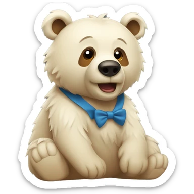 Ein Bär mit einer Schleife sticker