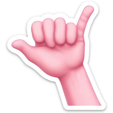 hand with pinkie pointing out sticker