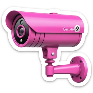 Security Camera pink with graffity sticker