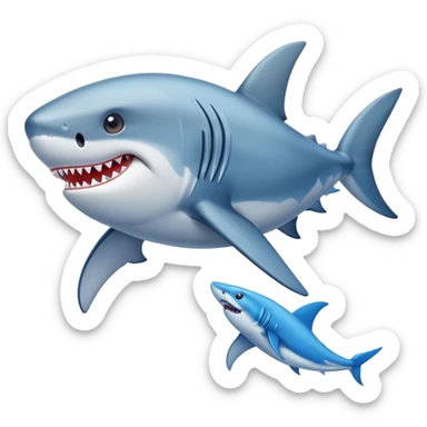 Tiburón con zapatos azules  sticker