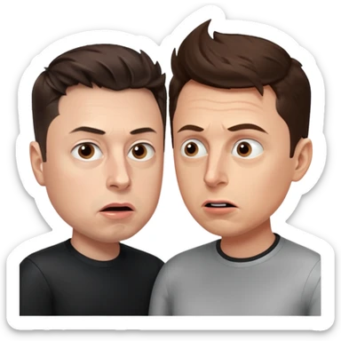 argument between Elon musk and Sam Altman sticker