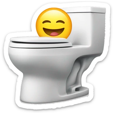 Money sitting on toilet  sticker